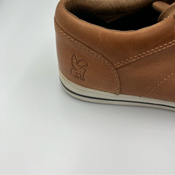 Chrome Men's Brown Leather & Mesh Lace Up Low Top Casual Sneakers 9.5 Skater - Picture 8 of 16